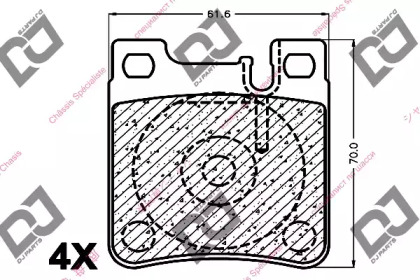 Комплект тормозных колодок DJ PARTS BP1179